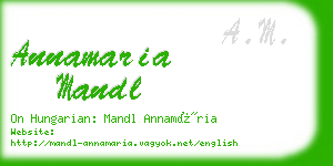 annamaria mandl business card